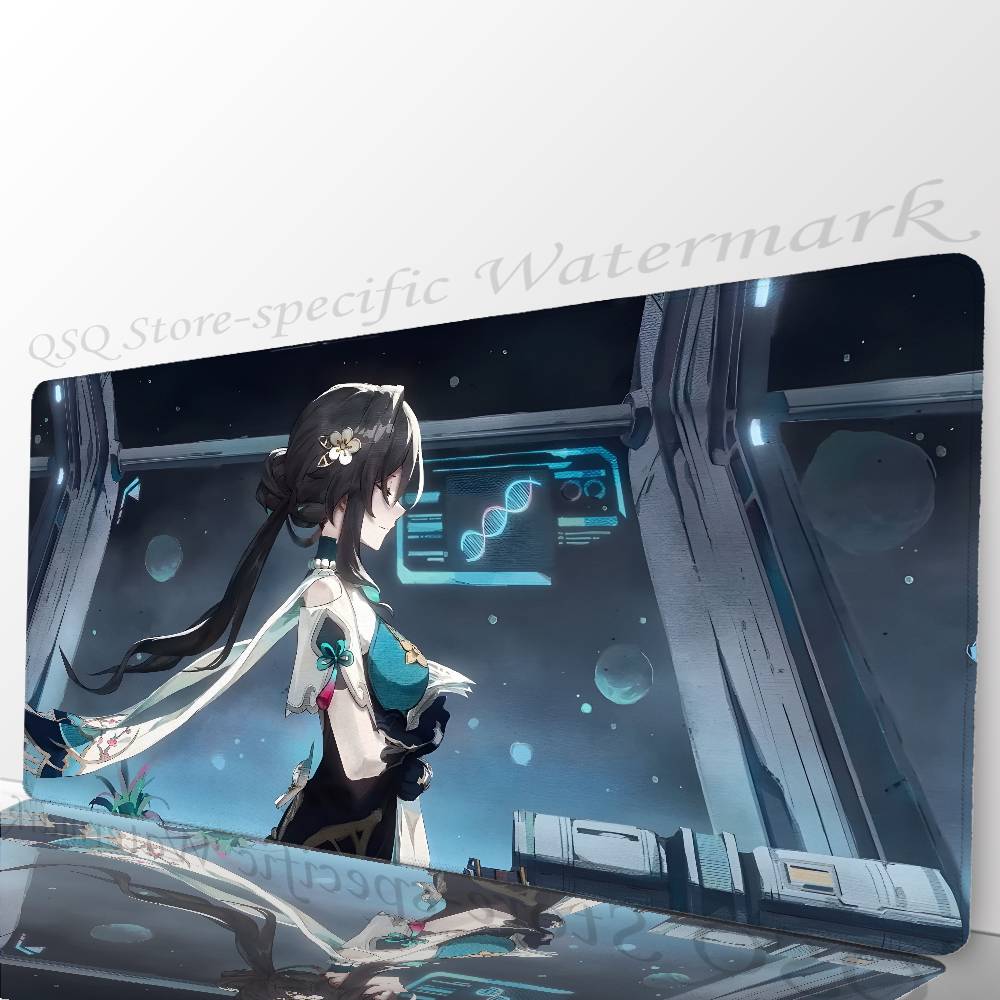 Ruan Mei Animated Game Honkai Star Rail Mousepad Mouse Mat Desk Mat With Pad Gaming Accessories Prime Gaming XXL Keyboard Pad