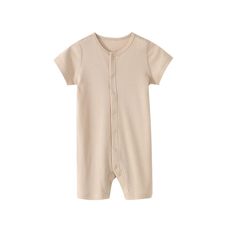 Baby Jumpsuit, Thin and Breathable, Summer Clothing for Small-Month-Old Babies, Modal Seamless Short-Sleeved Summer Jumpsuit