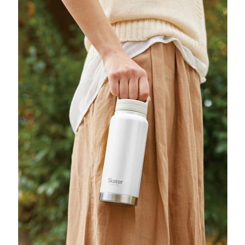 Skater Thermal/Cold Stainless Steel Mug Bottle 500ml with Screw Handle Dull Gray STSC4-A