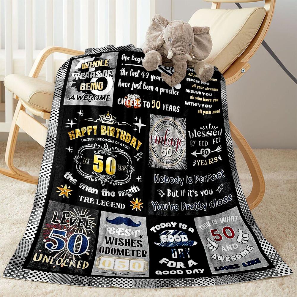 50 Years Of Love And Laughter flannel,Lightweight,Flannel Blanket,Comfortable Blanket, Sofa Blanket, Gift blankets,Holiday Gift Blanket Blankets