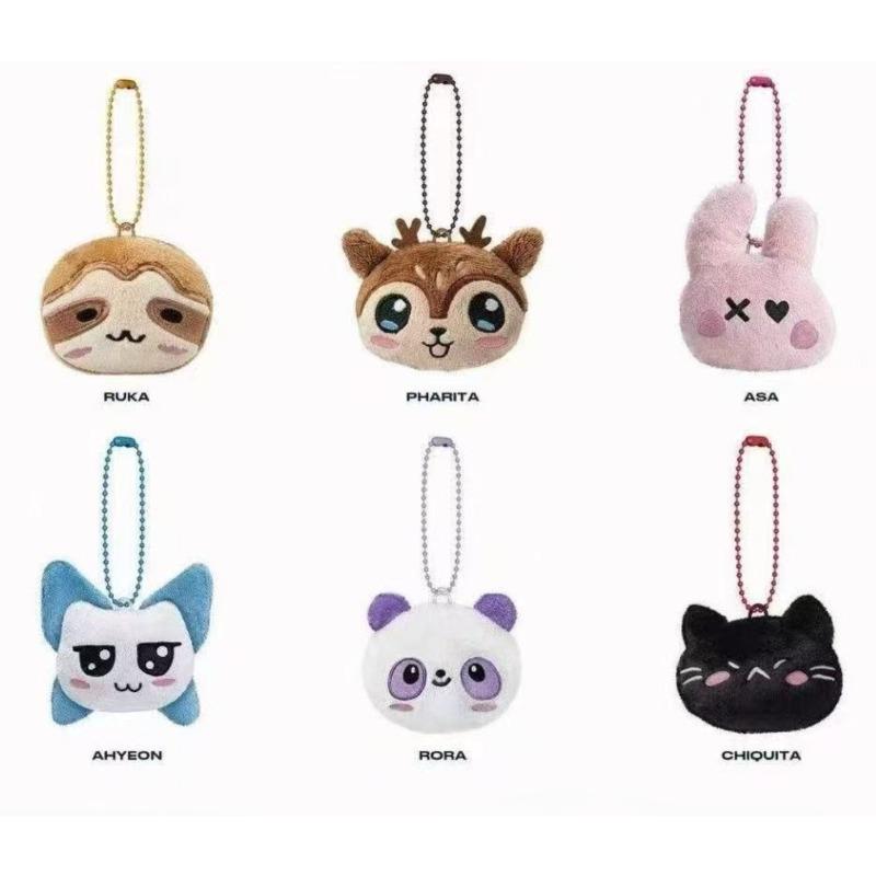 Baby Monster Inspired Plush Keychain Cute Animal Keyring Key Holder RAMI AHYEON RORA ASA Bag Accessories Fans Gift
