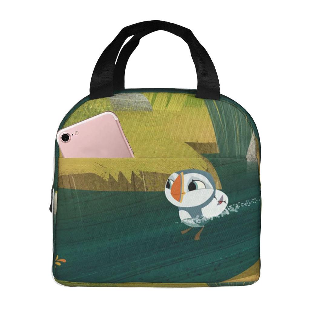Puffin Rock And New Friends Cartoon Animation Insulated Lunch Bag for Women Kids Leakproof Food Boxes Thermal Lunch Box Tote
