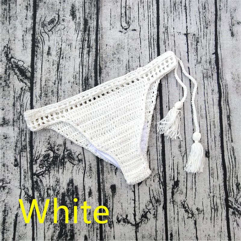 Handmade Crochet Bikini Swim Shorts with Lining