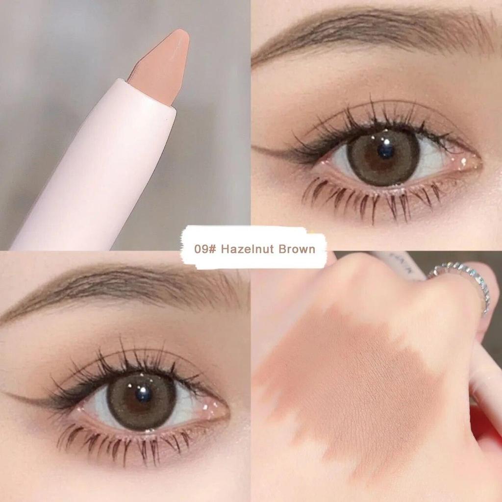 Lidschatten Liegender Seidenraupen-Highlighter-Stift Koreanisches Augen-Make-up Mattweiße Perle Hochglänzender aufhellender Glitzer-Lidschattenstift