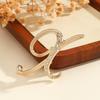 2Pcs  Full  Encrusted Gold And Silver Alphabet Letter Brooches Pins Minimalist Clothing Jewelry Accessory