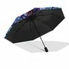 Cybernetic Canine Kingdom pattern umbrella, portable and foldable design, 8 ribs, a casual accessory for Halloween, Christmas, and birthday gifts.