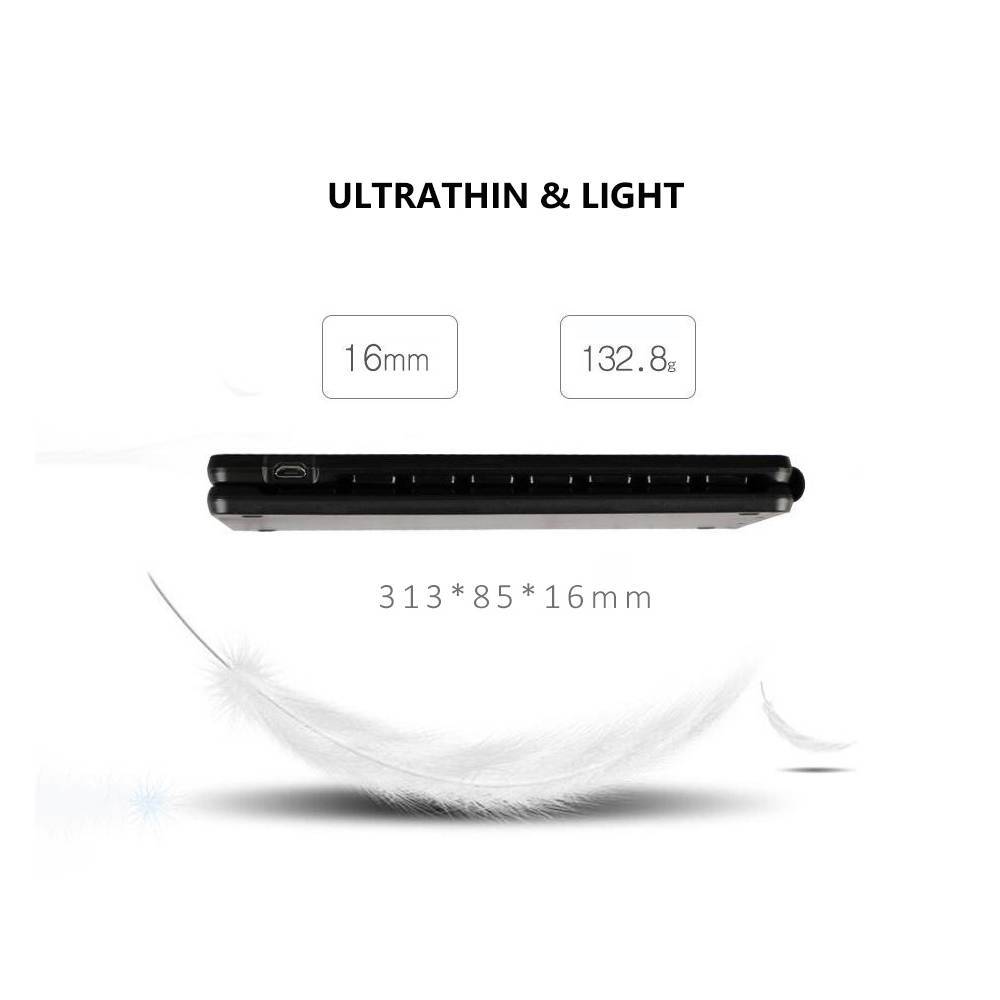Jomaa Mini-Klapptastatur, wiederaufladbar, kabellose Bluetooth-Tastatur für iPad, Tablet, Telefon, tragbare faltbare Bluetooth-Tastatur