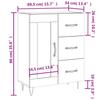 Sideboard Concrete Grey 69.5 x 34 x 90 cm Particleboard