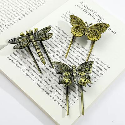 Paper Clip Vintage Book Clip Bronze Metal Insect Bookmark Butterfly Bookmarks  Book Lovers