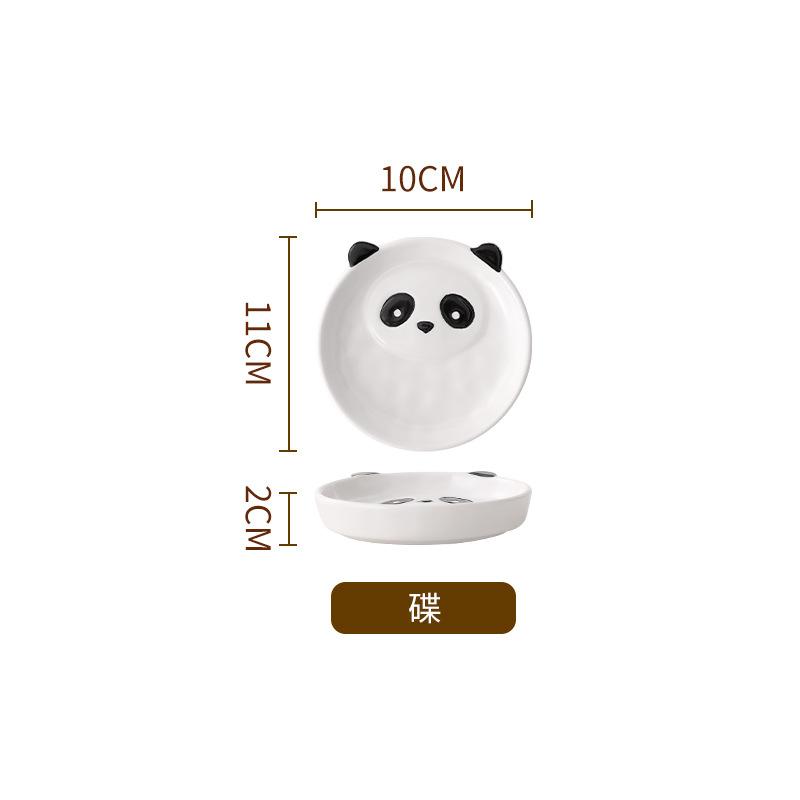 Japanese Tableware Set Cute Panda Underglaze Ceramic Plates High Value Household Bowls Vegetable Plates Dishes