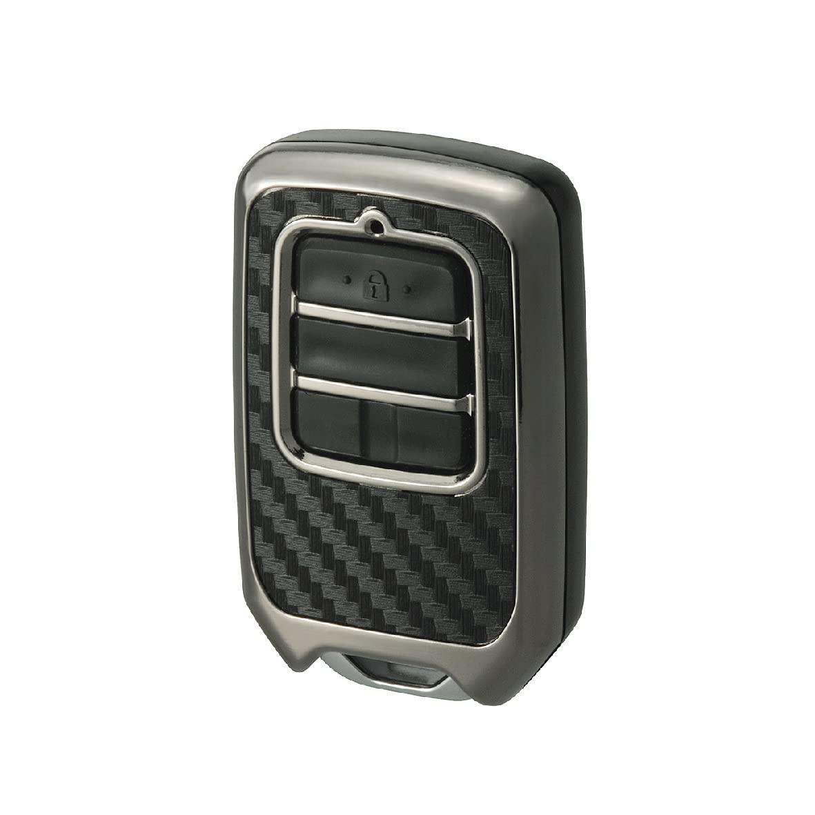 

Carmate Car Key Case with Remote Carbon Fiber and Black DZ257 Control, Plated,