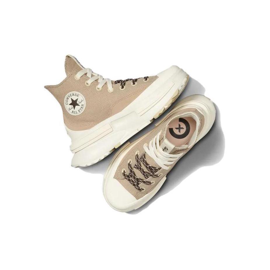 Converse Run Star Legacy Abrasion Resistant Height Increasing High top Canvas Shoes Unisex Ecru A09092C