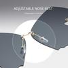 Sluneční brýle Car Butterfly pro muže Ženy UV ochrana Vintage cyklistické kovové sluneční brýle bez obrouček
