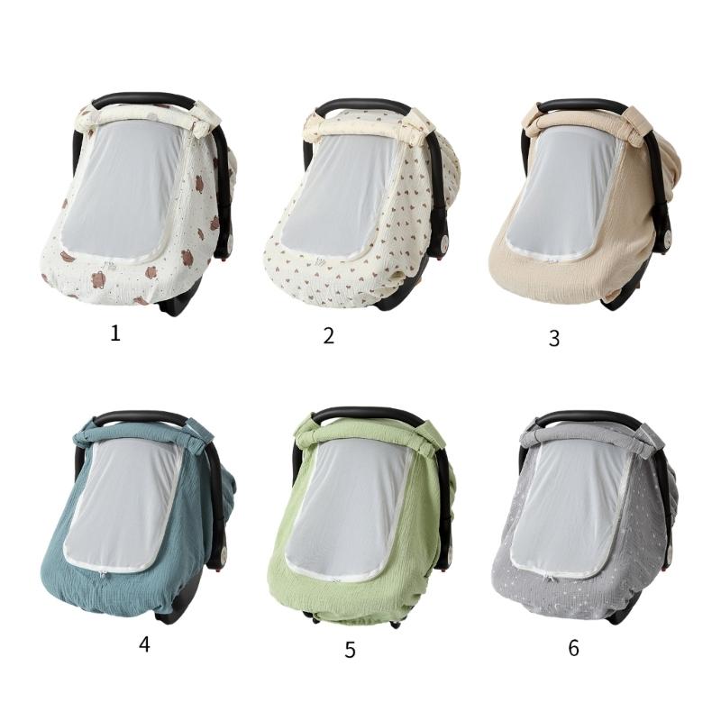 Car Seat Covers for Babies Portable Baby Car Seat Cover for Boys Girls Infant Carseat Covers Kick-Proof Car Seat Canopy