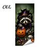 PVC Scary Patterns for Patio Halloween Wall Stickers Trash Can Decal Stickers, Spooky Skull Ghost Horror Weather Resistant Bin Wraps Holiday