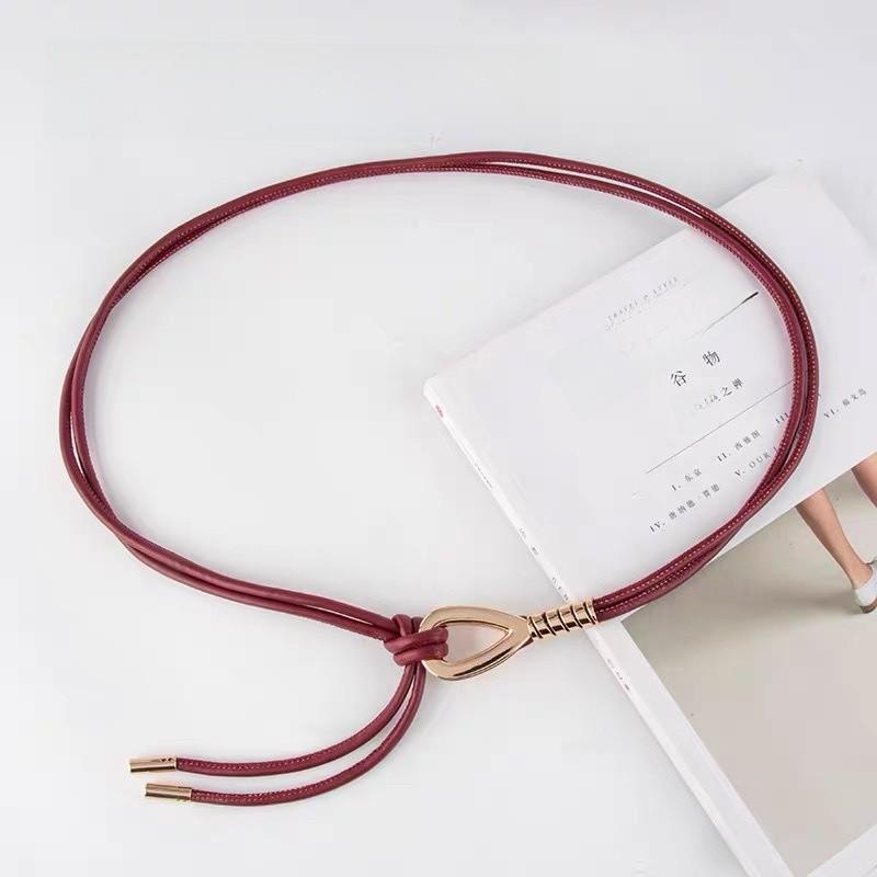 

Handcrafted Pu Waist Chain With Tassel Details For Casual Dress And Blouse Styling Angela Red Gold