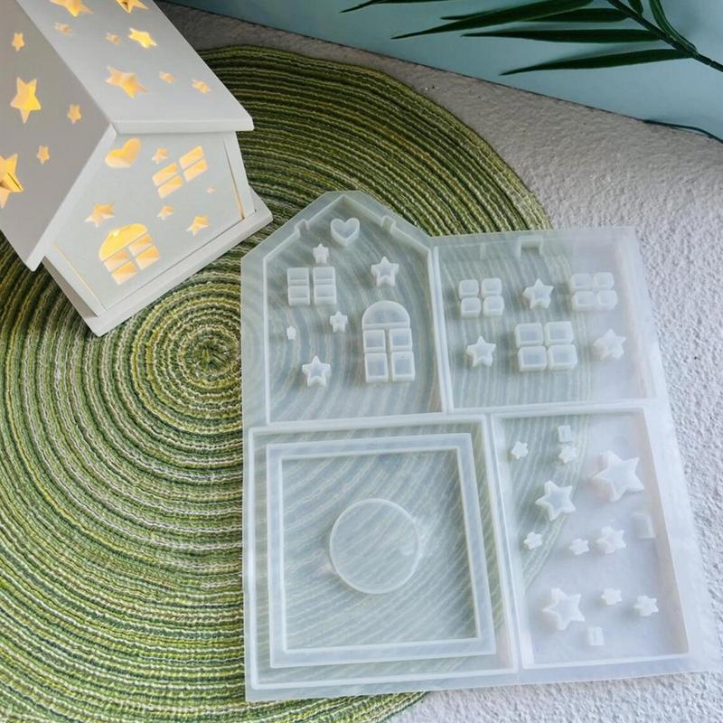 Silicone House Mold 3D Silicone Molds Resin Casting Moulds Resin Making Molds Craft Supplies Flexible For Birthday Children's Da