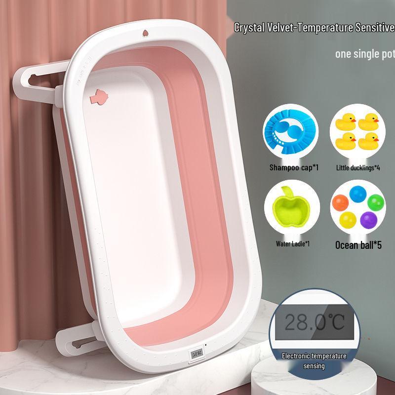 Foldable Dual-Use Baby Bathtub for Newborns - Sit & Lie Positions