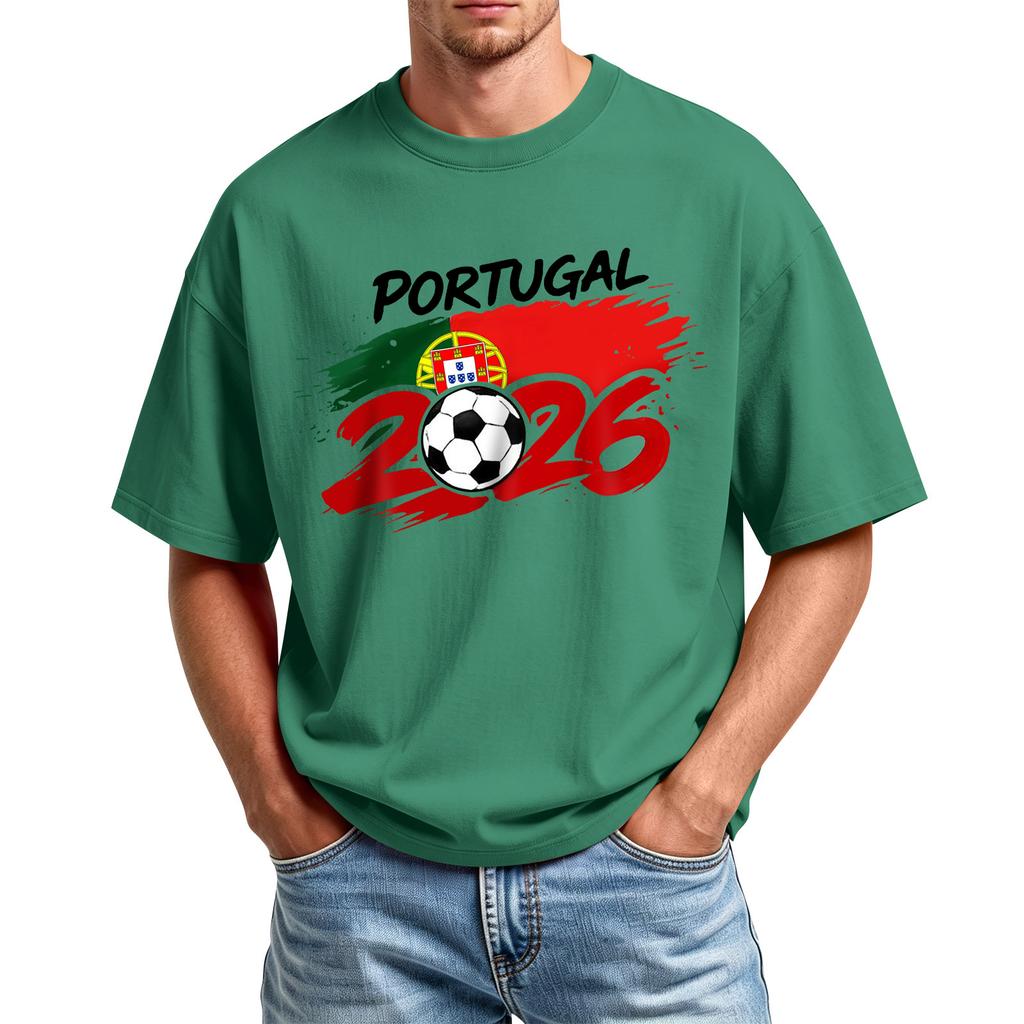 Men's Printed Round Neck T-Shirt Casual Sports Short-Sleeve Top