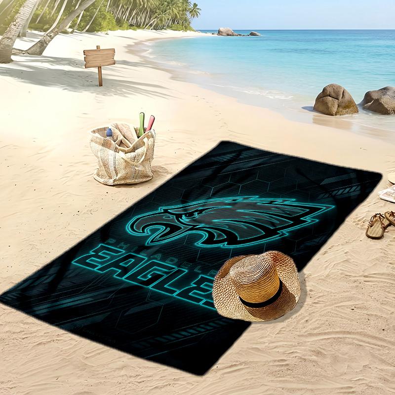 Asciugamano da Spiaggia Philadelphia Eagles Morbido Portatile Asciugatura Rapida?Asciugamano Asciutto Per Piscina Vacanza Estiva Sport all'Aperto