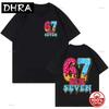 Funny Six Seven 67 Meme Tshirts Unisex Women Clothing Harajuku Y2k Fashion Tshirt Summer High Quality Cotton Oversized T Shirts