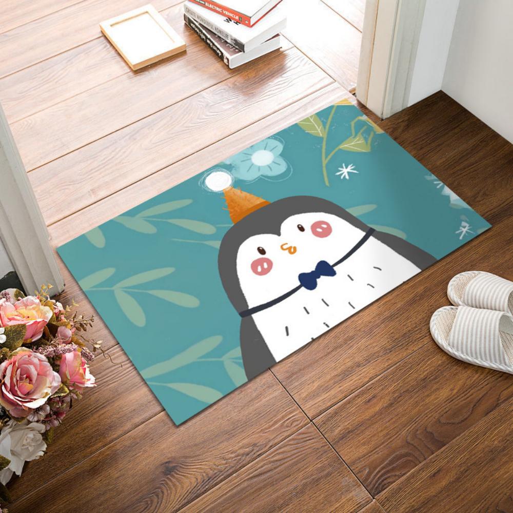 Cute Cartoon Lion Animal Welcome Rug Doormat Print Floor Mat Living Room Bedroom Hallway Entry Foot Mat Fun Decor Kid Room