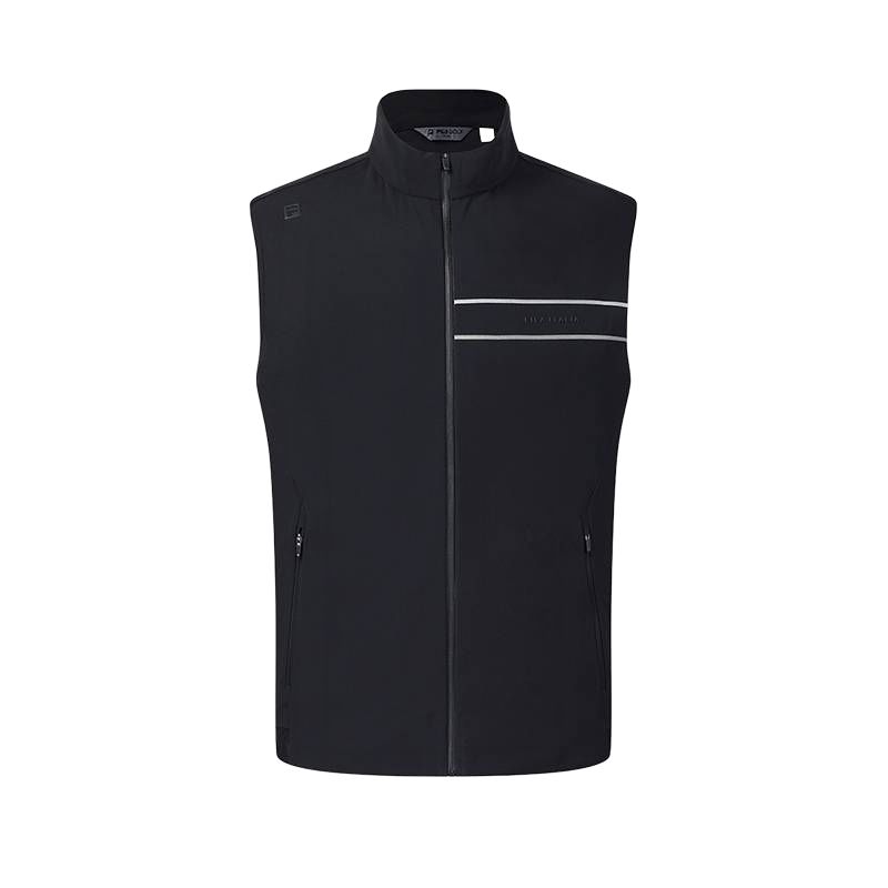 

FILA Golf Series UV Protection Stand Collar Zip Knit Sleeveless Golf Shirt Men tops A11M625502F-NV 2XL