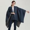 Women S Double Sided Faux Cashmere Split Shawl Cloak Warm Air Condition Blanket