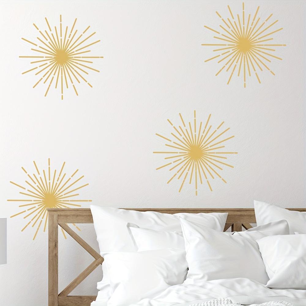 4pcs Patterned Wall Art Sticker | Bedroom & Living Room Decoration - Style & Personality