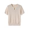 2026 Ice Silk Chinese Style Short-Sleeve T-shirt for Moms: Fashionable Summer Wear for Middle-Aged and Elderly Women