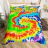 Tie Dye Duvet Cover Set Splashed Spiral Ink Bedding Set Trippy Watercolor Comforter Cover For Kid Boy Girl Polyester Quilt Cover