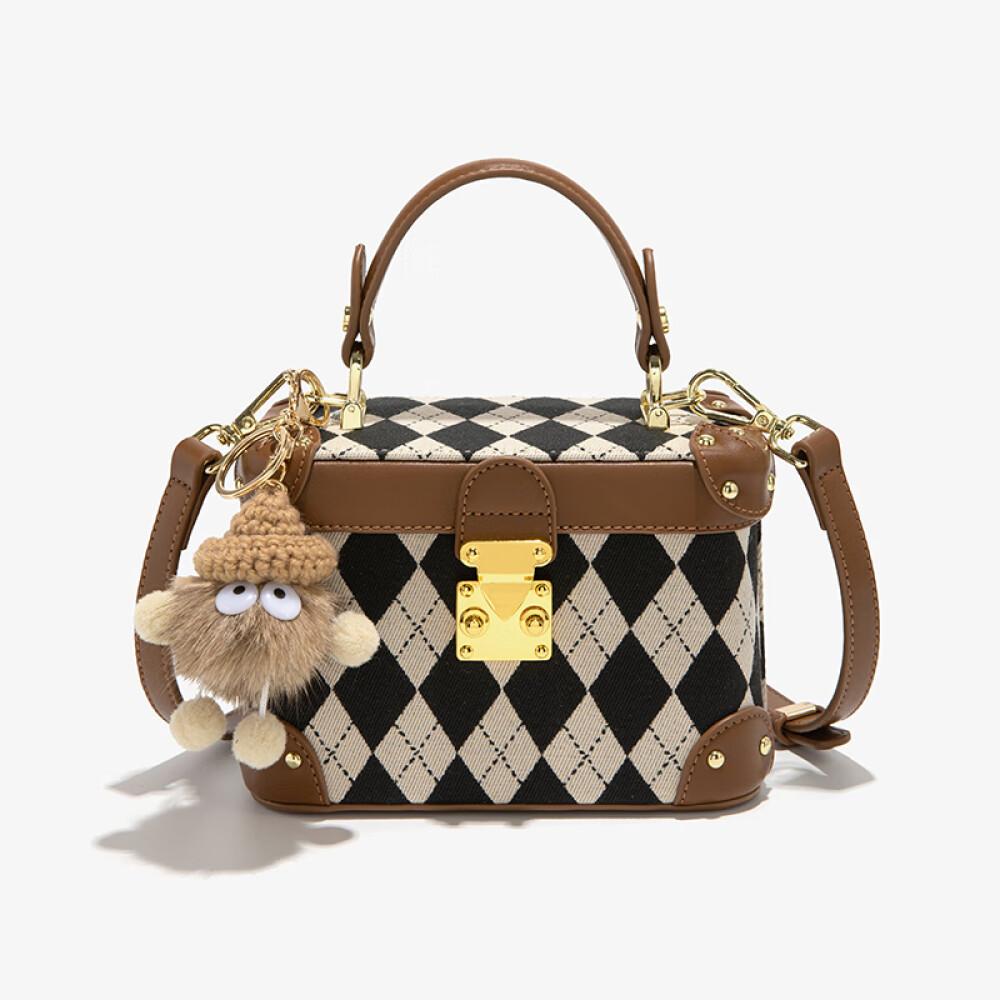 

Женская сумка через плечо Женская сумка через плечо Женская большая сумка в стиле ретро Длина сумки 17,5 см ширина 8,5 см высота 12 см коричневый