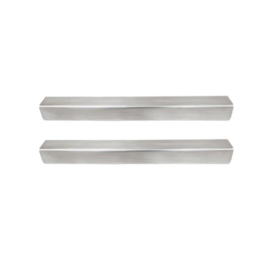

2Pcs Stainless Steel Drawer Cap Slip-in Design Secure Fit Cabinet Doors Drawers Cover Kitchen Cabinet Protector Strips S