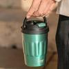 Tyeso 500ml Vintage Stainless Steel Vacuum Insulated Coffee Cup Portable Travel Thermos Mug with Handle Design for Daily Use
