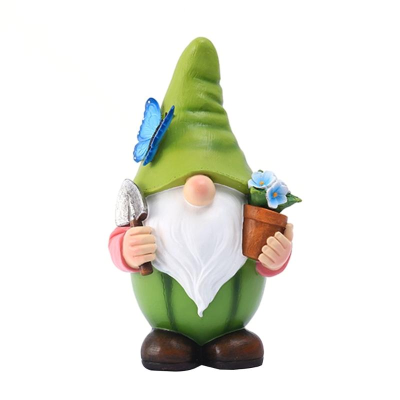 

Solar Garden Statues Resin Dwarf Figures Solar Energy Figurine Lights for Patio Ornament Outdoor Garden Lawn Decorations