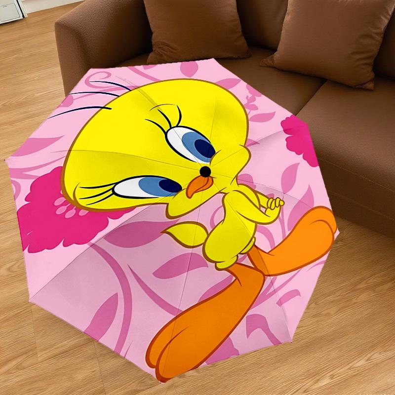 1PC Warner Cartoon, Bird Automatic Open/Close Umbrella with Windproof, 42-Rib Sturdy Canopy, Durable Ribs1259A