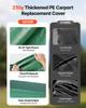 Carport Replacement Canopy, 3 x 6 m Potable Garage Tent Top Tarp, UV-Resistant & Waterproof Car Shelter Tarp, Heavy Duty Car Port Cover with Ball