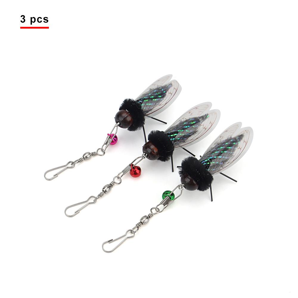 1pc/3pcs Simulated Insect Fly Cat Wand Replacement Accessories Funny Cat Stick Teaser Pet Toy