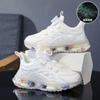 Kids' Luminous Air Cushion Sneakers Rotating Buckle Breathable Non-slip Casual Sports Shoes