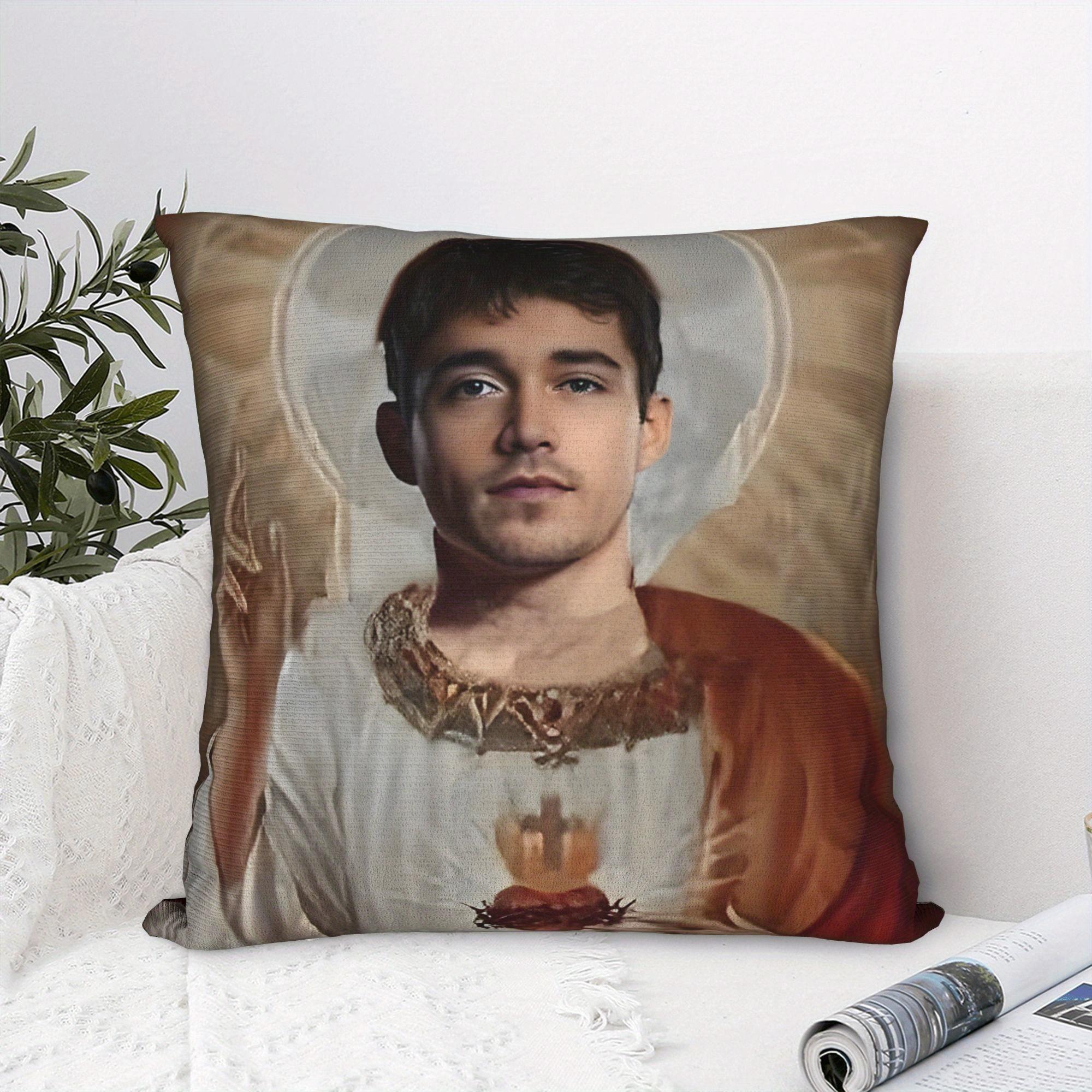 Panika Chen Unisex 1Pc Funny Saint Charles Leclerc Pillow Cover, Polyester 2D Double Sided Print Cushion Case, F1 Racing Driver Meme Throw Pillowca