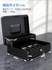 Beemyi Cash Mate Portable Safe with Key Lock, Accounting Coin Case, 3 Spring Clips, 5 Compartments, Coin and Bill Organizer, Metal Mini Safe, Piggy Ba