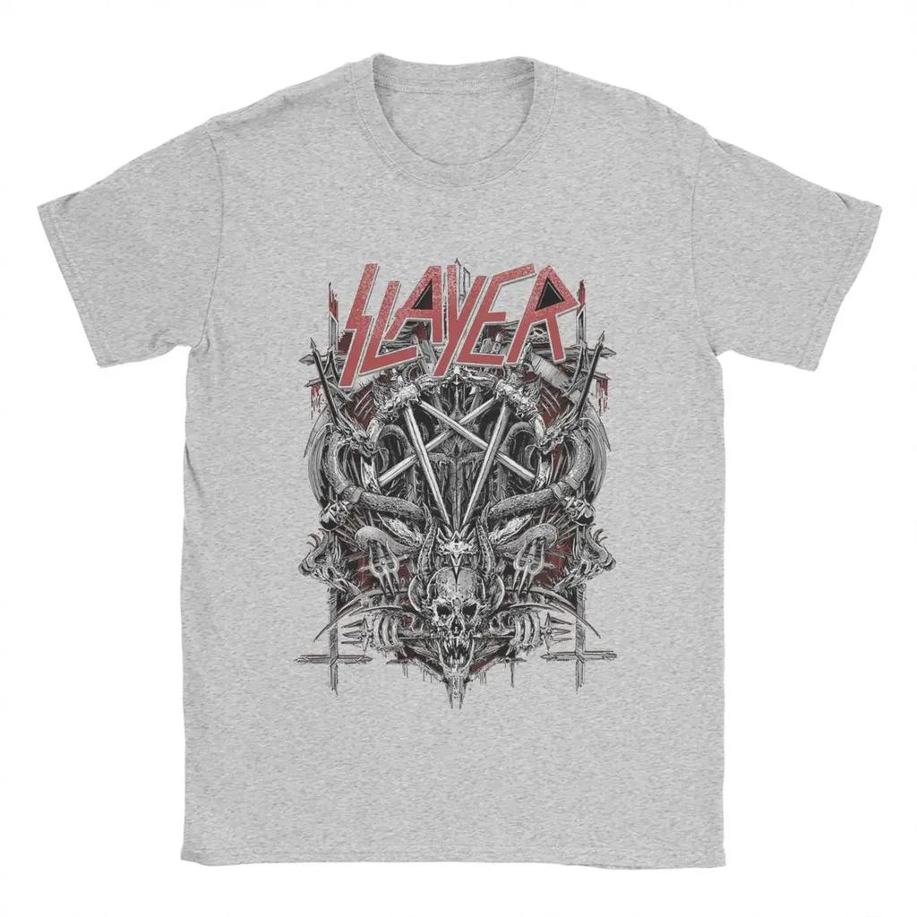 Summer Vintage 1980s Metal Band Slayer Trash Metal T-Shirt Men O Neck Cotton Anime T Shirt Short Sleeve Tees Oversized Clothing