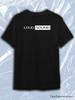 Black Crew Neck Short Sleeve T-Shirt with White LOUD SOUND Box Text