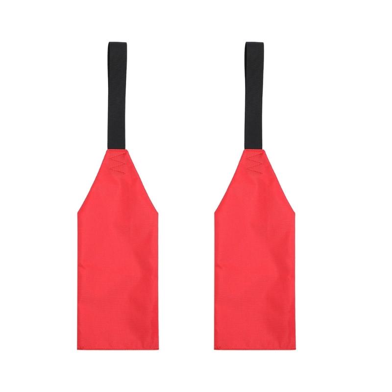 2 Bright Red  Warning Flags with Reflective for Boats  and Outdoor