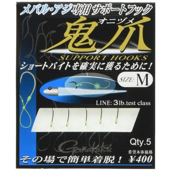 Gamakatsu Assist Hook Support Hook Onizume M 5-Count 67804 Brown Medium