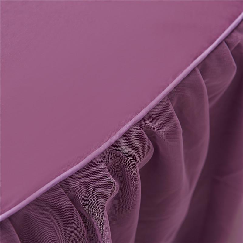 Star Hotel Supplies Cotton Round Bed Skirt Single Cotton Lace Round Bed Skirt Hotel Three-piece Suit