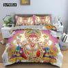 Ganesha Duvet Cover Set Bohemian Elephant Bedding Set Microfiber Bedclothes Double Queen King Size Quilt Cover For Teens Adults