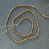 5String, Sparkling Bronze Gold Plated Glass Seed Beads 2mm/3mm, 38cm Strand, Dainty Loose Beads for DIY Y2K Bracelet Layering Necklace Jewelry Making
