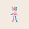Cute Cartoon Color Blocked Rabbit Plush Toy Pendant With Ears Stretchable