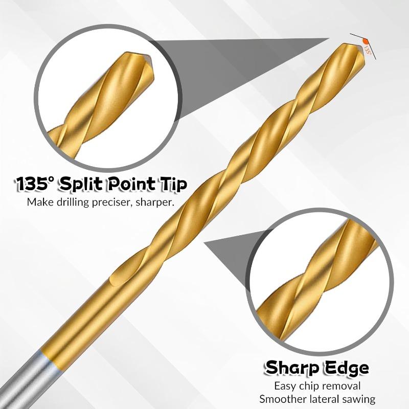 13PCS Drill Bit Set High-Speed Steel Drill Kit Impact Quick Change Drill Kit for Glass Metal Tile Concrete Masonry Electric Tool